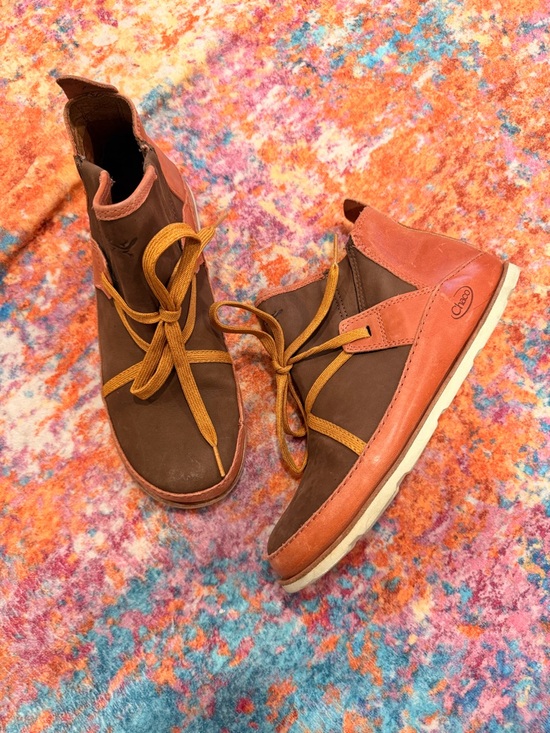 Chaco Shoes - Chaco Picante Women’s Leather Ankle Boots Brown Rust Lace-Up